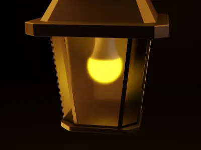 Street lamp Low-poly 3D model