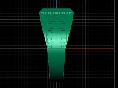 Print Ready STL 3DM  Gents Rings Diamond Men Ring  3D print model 60