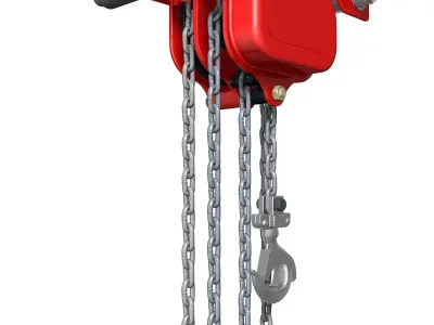 Industrial hoist garage tool 3D model