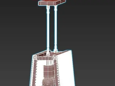 hagar pendant light with three glass shades 3D model