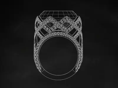 Jewelry Luxury Ring 3D print model