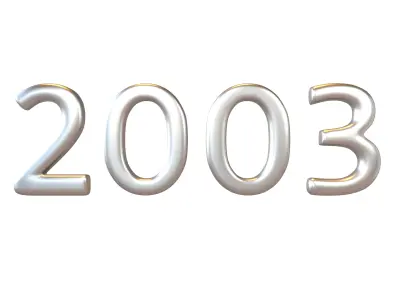 Year Number 2003 v1 003 Low-poly 3D model