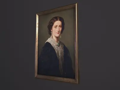 Old Portrait 3D Model Low-poly 3D model