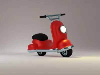 Low poly motorcycle Free low-poly 3D model