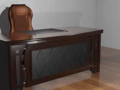 Luxury  office desk  3D model