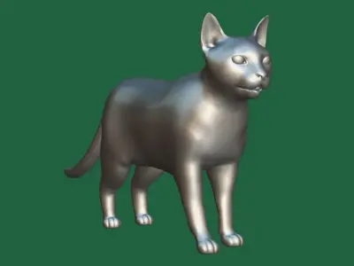 Ginger Tabby Cat Low-poly 3D model