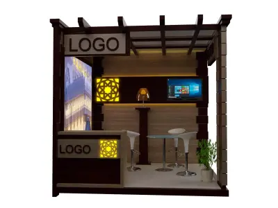 Booth Exhibition Stand a128a 3D model