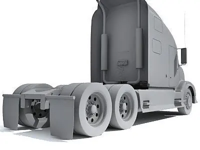 Detailed no texture Truck UT 3D model