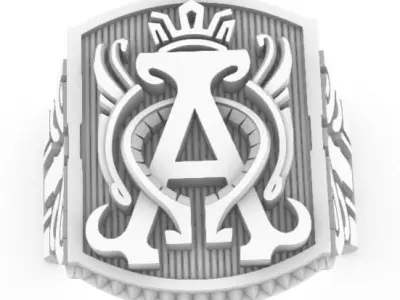 men A ring 3D print model