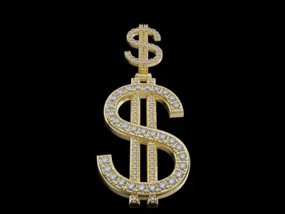 Pendants Dollar 002 3D print model