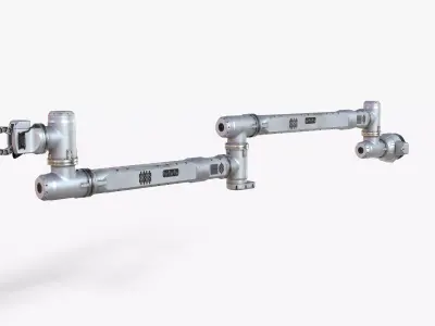 Robotic Manipulator Arm with Integrated Camera and Gripper 3D model