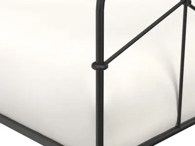 Cora Queen Black Iron Bed 3D model