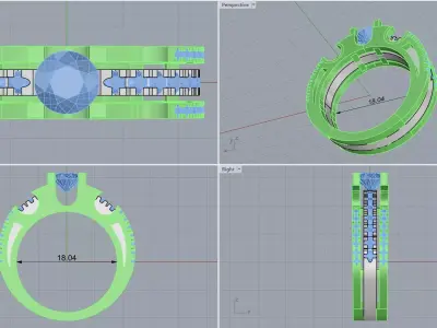 ring woman  3D print model 50