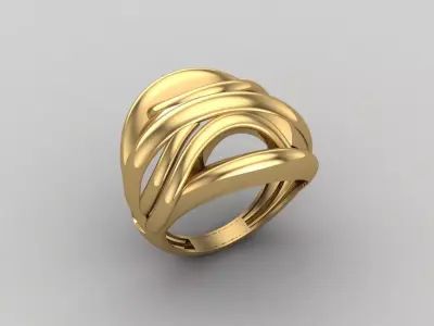 Women Ring Plain Ring Ready STL 3DM Models Womens Rings 3D print model 49