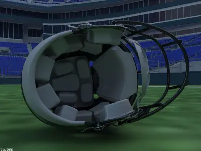 Houston Texans American Football Helmet 3D model