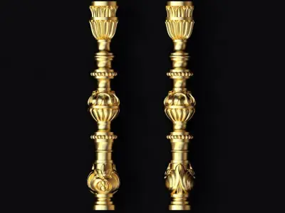 antique baluster 3D model 6