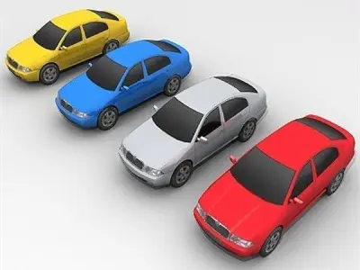 Skoda Octavia Low-poly 3D model