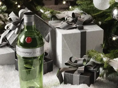 Christmas set 3 alcomarket display 3D model