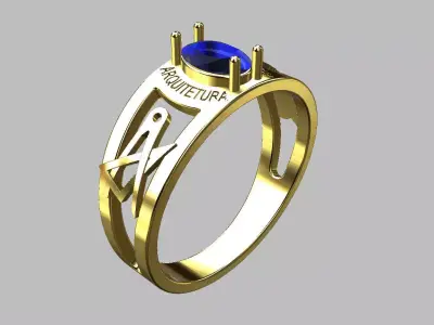 Engineering Graduation Ring 3D print model