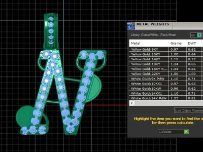 LUXURY ALPHABET N PENDAANT 3D PRINTABLE MODEL 3D print model