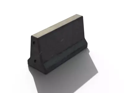 Concrete barrier Free low-poly 3D model get