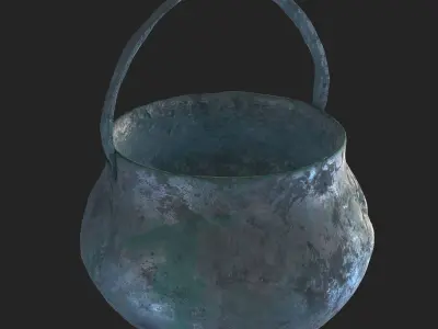 old pot Low-poly 3D model