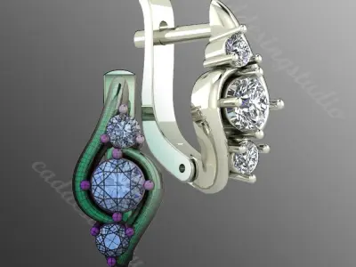 Earrings n9 3D print model 3D print model