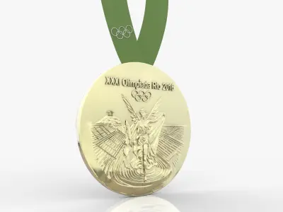 2016 Rio Olympics Medal 3D print model 3D print model