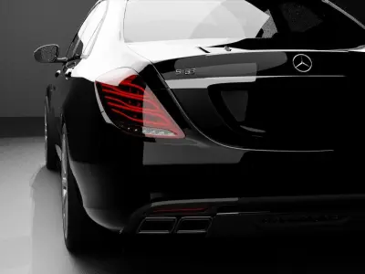 Mercedes Benz S class  Low-poly 3D model