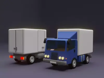 Cartoon truck 3D model