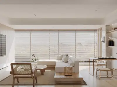 living room dining room interior scenes 38 3D model