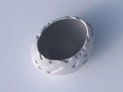 Bowl compressed 2 with cavities smooth 3D print model