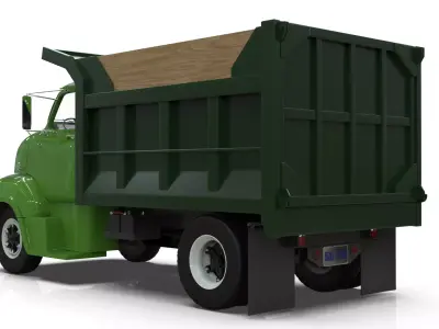 Vintage Single Axle Dump Truck - 1950s COE 3D model