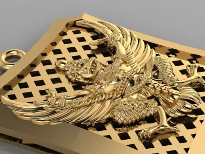 Khmer Krud Pendant 3D print model