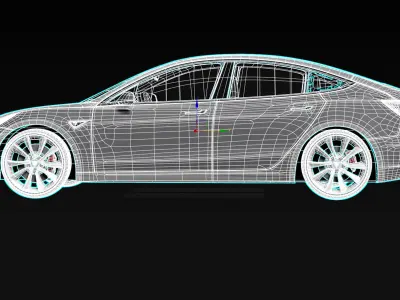 Tesla model 3 car 3D model