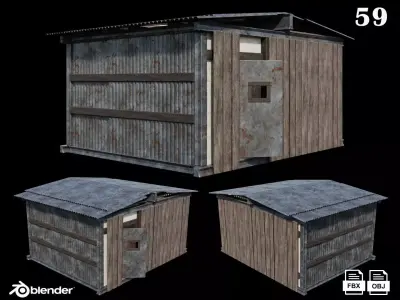 Medieval Houses 59- 4K Textures Game Ready Low-poly 3D model