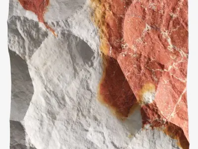 290-RockPanel rock wall art 3D model