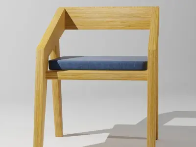 Plywood chair Free 3D model