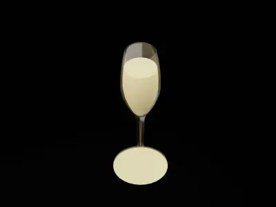 Christmas Wine Glass Low-poly 3D model
