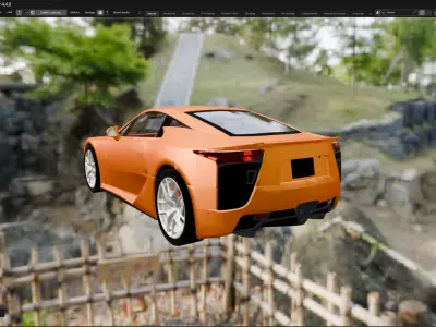 Car Lexus LFA 2012 Low-poly 3D model