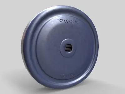 Dumbbell Z olympic weightlifting plate 3D model
