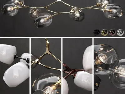 Collection Branching bubble 7 lamps 3D model