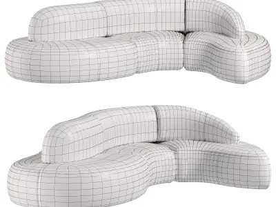  WAVE Sofa By Gamma 3D model