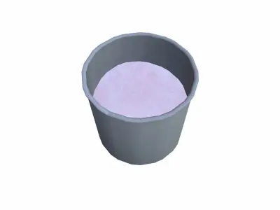 Powder Container Low-poly 3D model