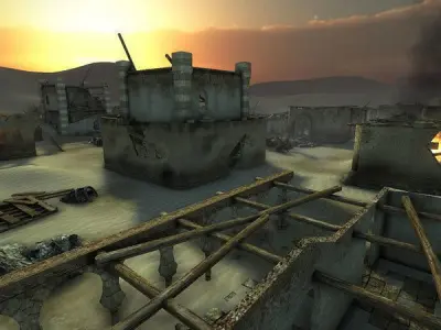 Desert Ruins Low-poly 3D model