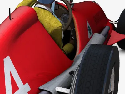 Alfa Romeo Alfetta 159 Low-poly 3D model