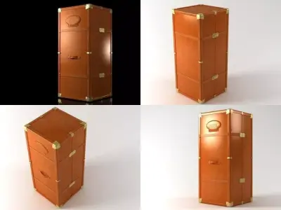 Cofano leather suitcase Free 3D model