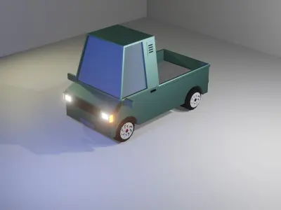 Cartoon Low Poly Car 03 Low-poly 3D model