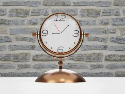Retro Table Clock 3D model