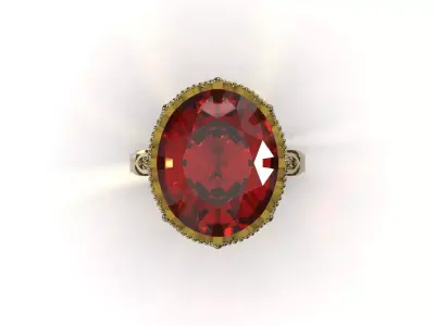 Ancient Golden Crown printable Ring model jr00331 3D print model